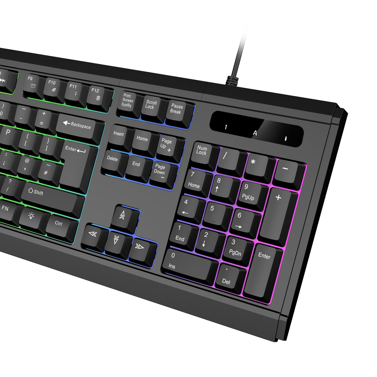 VIDA GAMER BLK 4IN1 USB KB MS HS KIT keyboard Mouse included Gaming QWERTY UK English Black