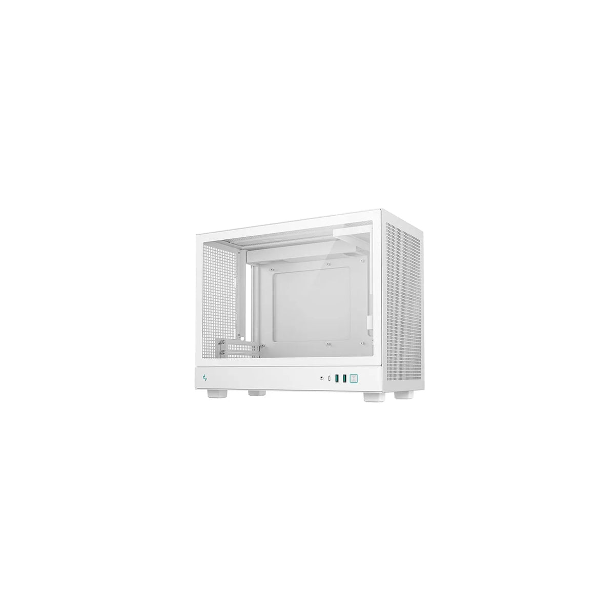 DeepCool CH160 PLUS Micro-ATX Mini Tower PC Case, Tempered Glass, Mesh Airflow Design, 240mm Radiator Support, USB-C & USB 3.0 Front I/O, GPU up to 342mm, White