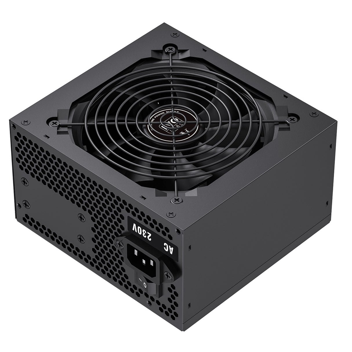 EVO LABS BR600-12BL 600W PSU,120mm Black Silent Fan with Improved Ventilation, Non Modular, High-Efficiency, PFC Certified, CE Compliant, Retail Packaged