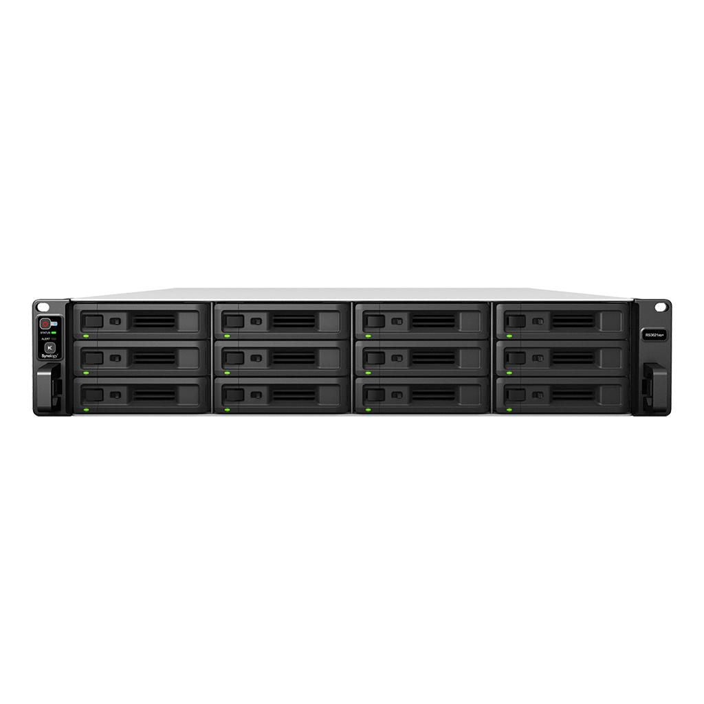 Synology 72TB, 2U, Intel Xeon D-1541 (8x 2.1GHz), 8GB DDR4, 12x 2.5"/3.5", 4x 1GbE RJ-45, 2x 10GbE RJ-45, 2x USB 3.2 Gen1
