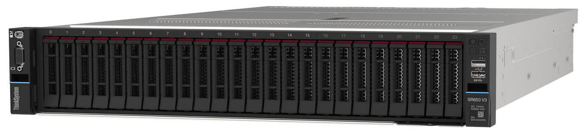 Lenovo Intel Xeon Gold 6544Y 16C 270W 3.6G, 1x64GB 2Rx4 RAM, Option 2.5" Open bay, 1x1100W Titanium
