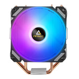 ANTEC A400i Fan CPU Cooler, Universal Socket, 120mm Neon Light Effect Silent RGB PWM Fan, 1800RPM, 4 Direct-Touch Copper Heatpipes, Intel LGA 1700 Bracket Included