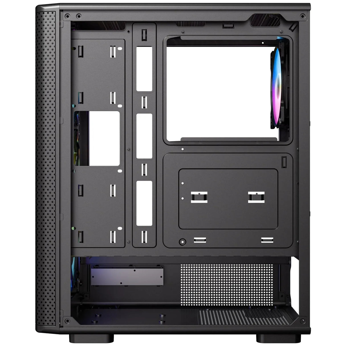 Antec VX310 ARGB Mid-Tower Gaming PC Case - Pre-Installed 4 x 120mm ARGB Fans, Tempered Glass Side Panel, High-Airflow Mesh Front - ATX/Micro-ATX/ITX