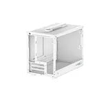 DeepCool CH160 Ultra-Portable Gaming Case White Micro Tower with Tempered Glass Side Window Panel, Advanced Cooling, USB 3.0/USB-C Ports, Pre-Installed Fans, Mini-ITX
