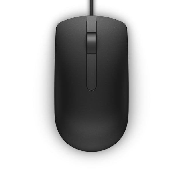 Dell MS116 Wired USB Mouse, 2-Buttons, 1000dpi and Optical Tracking, Ambidextrous Design for PC, Mac and Laptop, Black