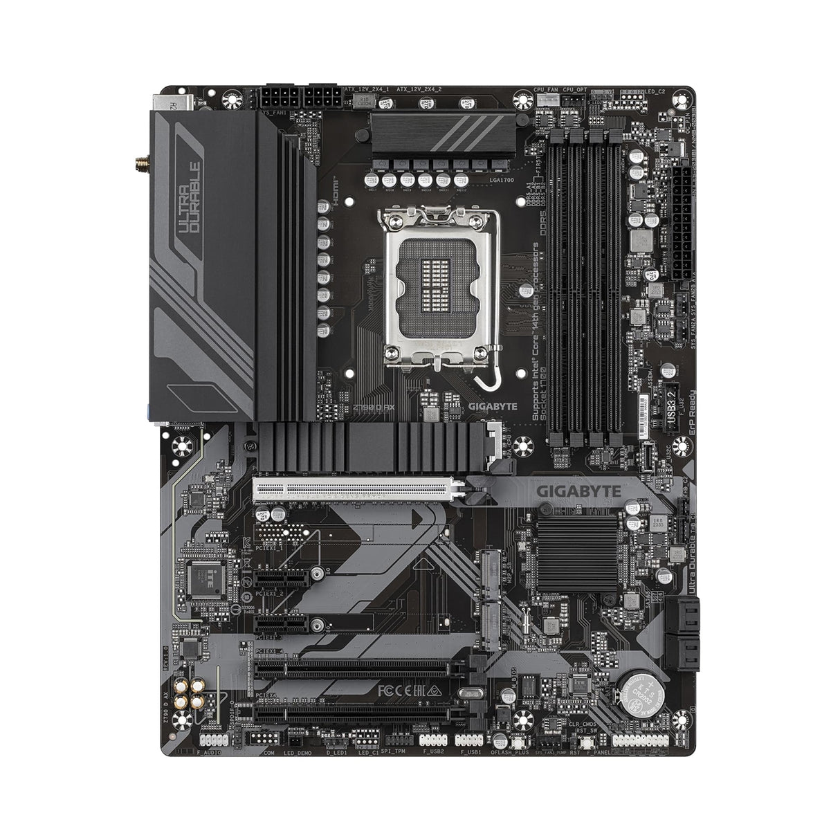 Gigabyte Z790 D AX Ultra Durable Intel 1700 Socket Motherboard, ATX, 4x DDR5 Slots, 3x M.2 Sockets, 2.5GbE LAN, Wi-Fi 6E, 1x DisplayPort / 1x HDMI Port
