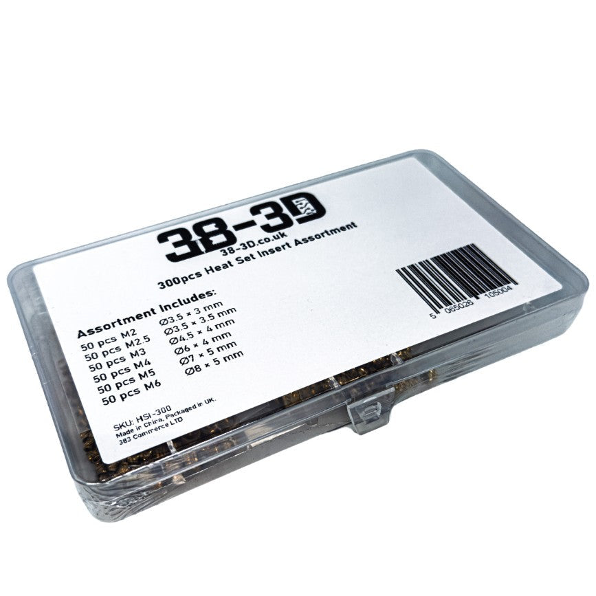 300-Piece Heat-Set Threaded Insert Assortment