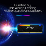 Kingston FURY Beast KF436C18BB2AK2/64 64GB (2x 32GB) DIMM System Memory, 3600MHz, DDR4, CL18, Black, RGB, Intel XMP