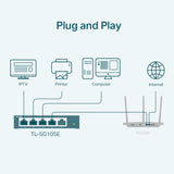 TP-Link TL-SG105E 5-Port Metal Gigabit Easy Smart Switch