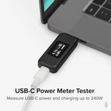Plugable USBC-VAMETER3 Pass-Through USB-C VA Meter for High Power Devices