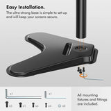 VonHaus Single Monitor Mount and Stand for 13-32 Inch Screens, VESA dimensions 75x75mm and 100x100mm